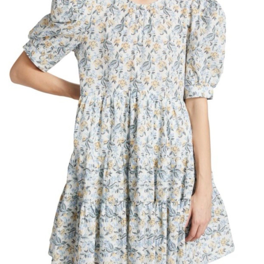 Lemon Dress in Blue and Yellow